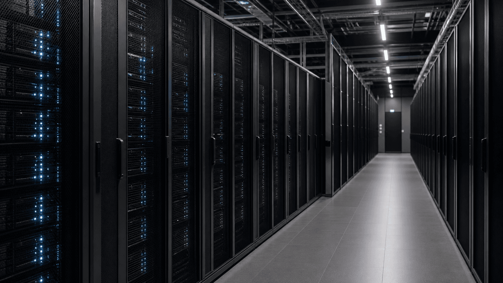 Serverracks in einem deutschen Rechenzentrum