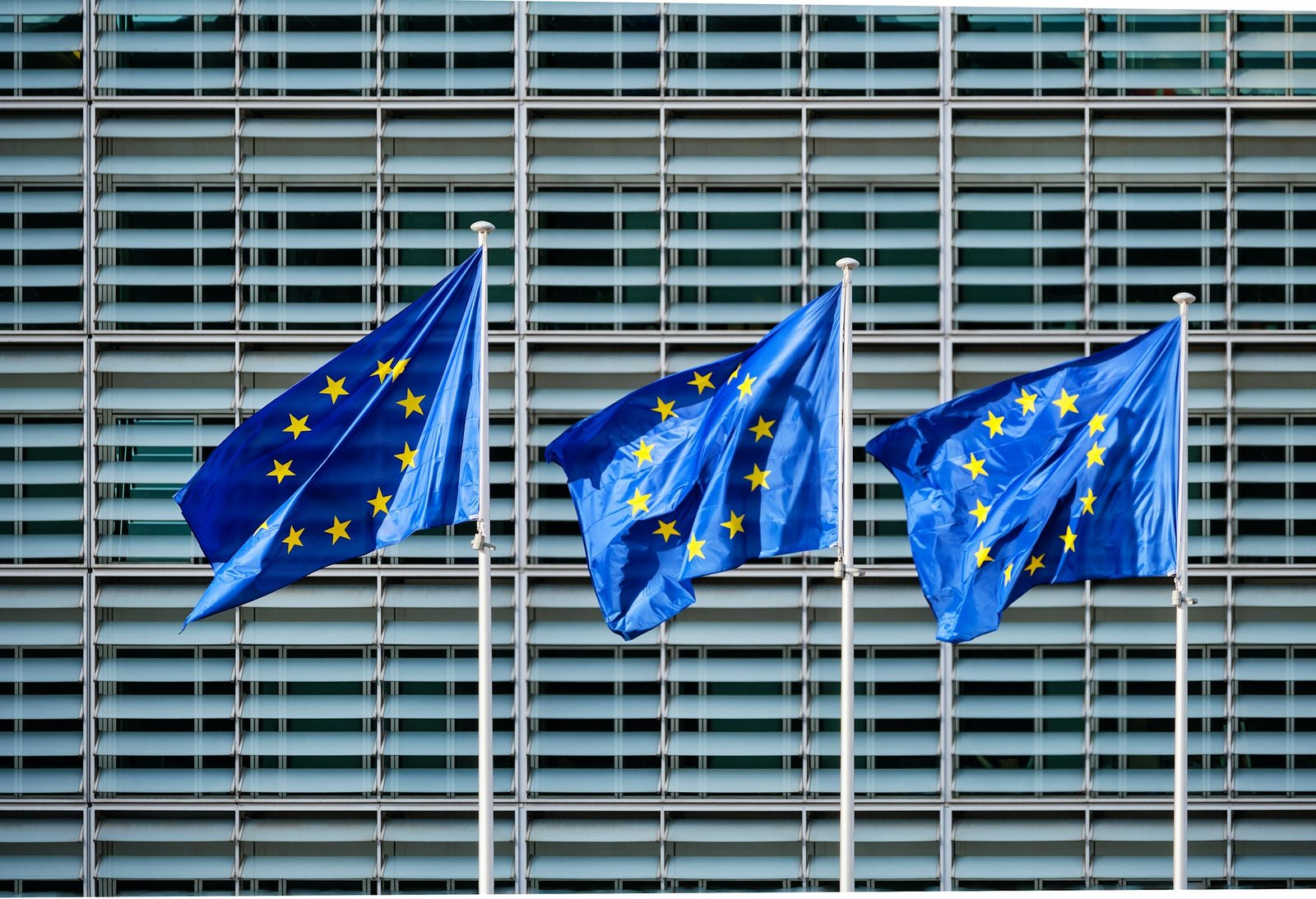 EU flags in front of European Commission