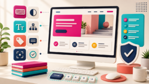 Responsive Website mit Tastaturnavigation, Kontrast, klarer Struktur, Formularhilfen, Fokuszuständen und Prüfliste