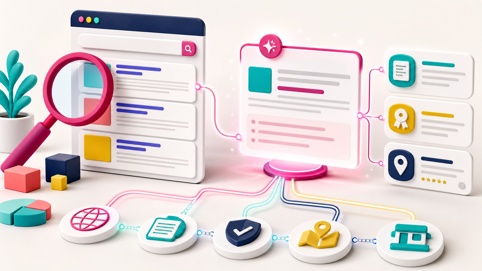 Strukturierte Website-Inhalte verbinden klassische Suche und KI-Antworten mit Expertise, Quellenklarheit und lokaler Relevanz