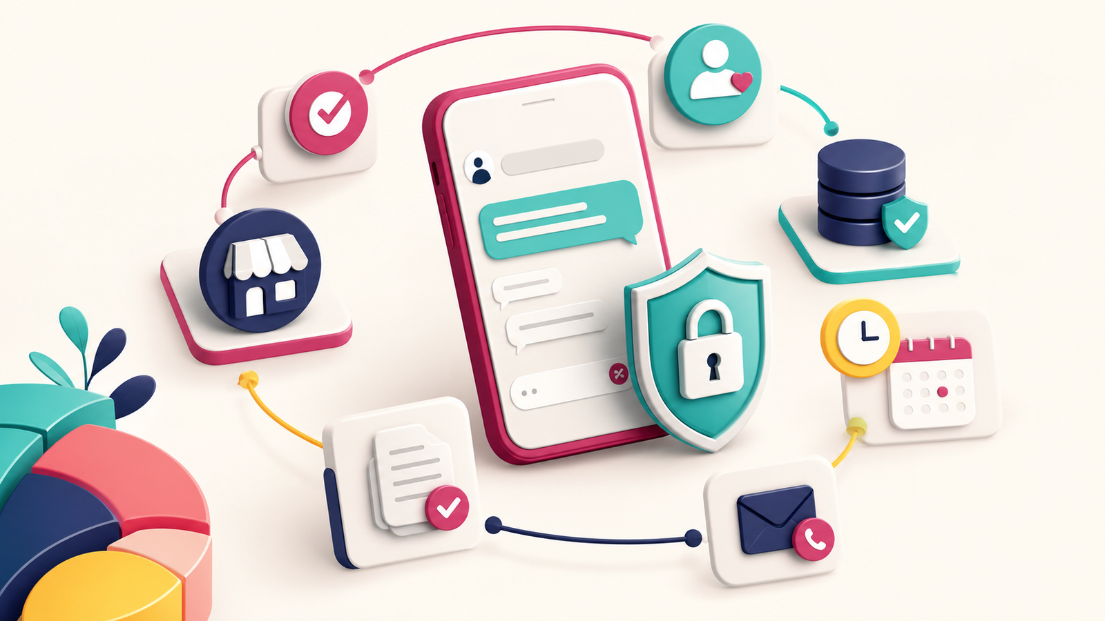 Geschäftliche Messenger-Kommunikation verbindet Einwilligung, Datensparsamkeit, geschütztes Gerät, Speicherfristen und alternative Kontaktwege