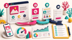 Website-Analyse prüft den Weg von der Einstiegsseite über Angebot und Vertrauen bis zum Kontaktformular auf Mobilgeräten